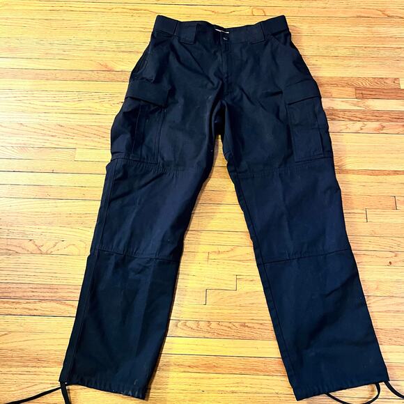 5.11 511 Tactical Pants Mens Large TDU Adjustable Work Pants 74003 Black Cargo - Picture 1 of 11